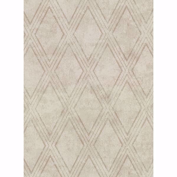 Dartmouth Taupe Faux Plaster Geometric Wallpaper