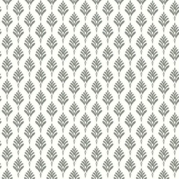 French Scallop Wallpaper- Smoke