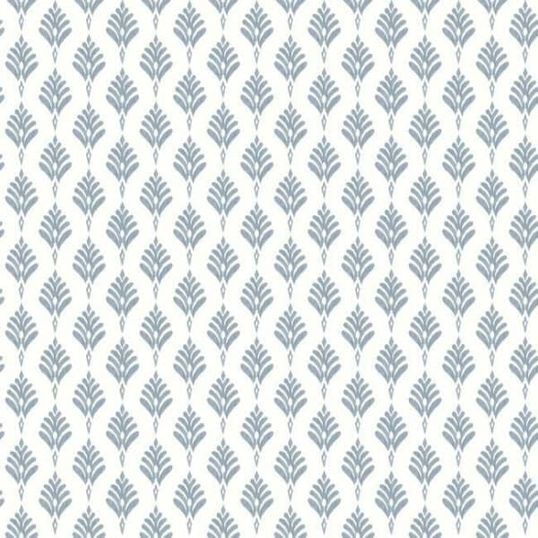French Scallop Wallpaper- Chambray