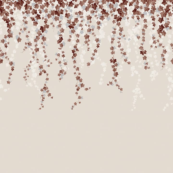 Trailing Ivy Brown Wall Mural