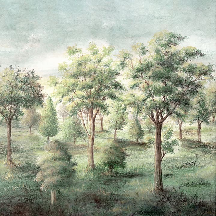Orchard Green Wall Mural