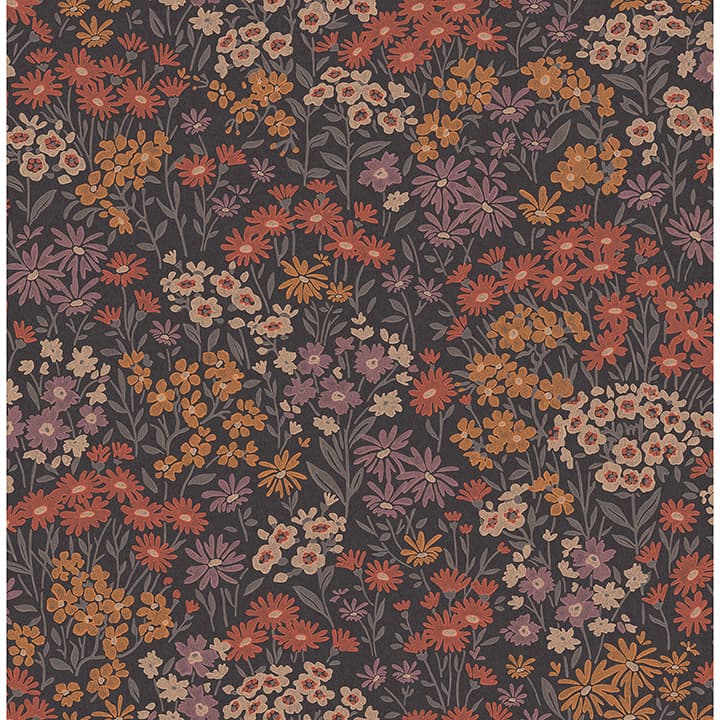 Ditsy Orange Daisies Wallpaper