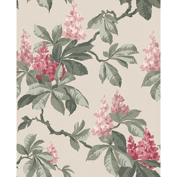 Chestnut Pink Floral Wallpaper