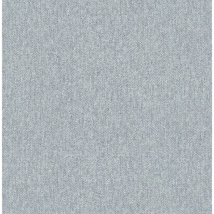 Herringbone Blue Tweed Wallpaper