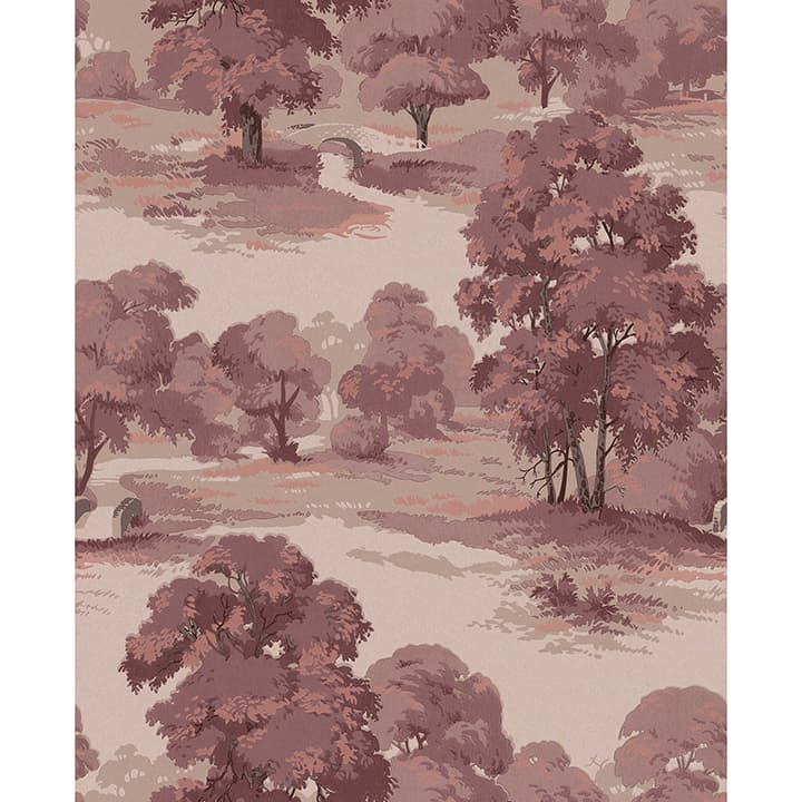 Sherwood Merlot Glade Wallpaper