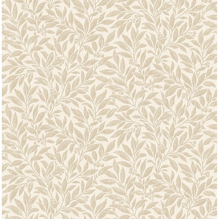 Winter Berry Beige Vine Wallpaper