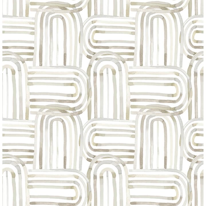 Lolly Beige Arches Wallpaper