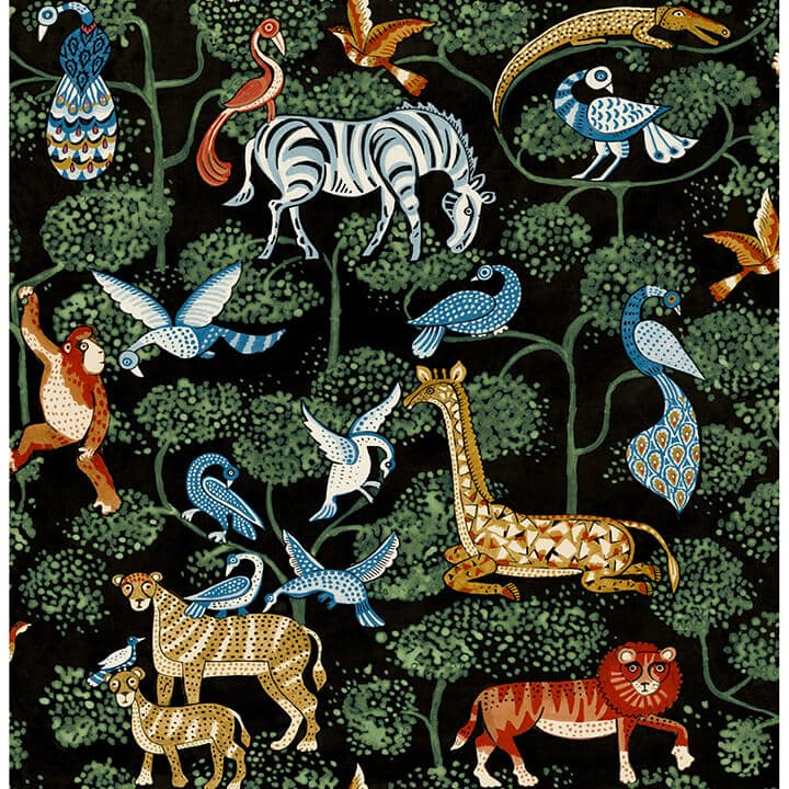 Rigby Multicolor Jungle Animals Wallpaper