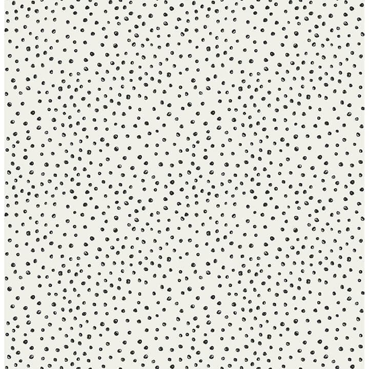Cassie Black Petite Polka Wallpaper