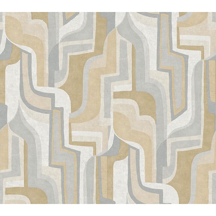 Tulum Khaki Surreal Shapes Wallpaper