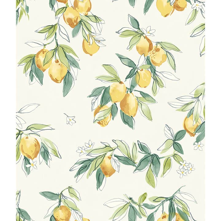 Lemonade Yellow Citrus Wallpaper