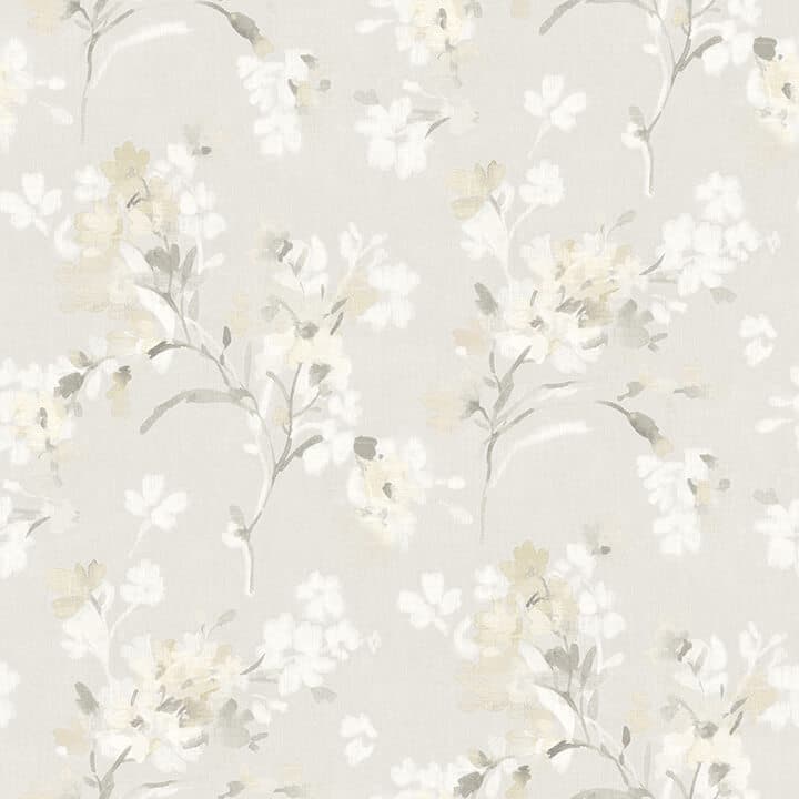 Azalea Neutral Floral Branches Wallpaper