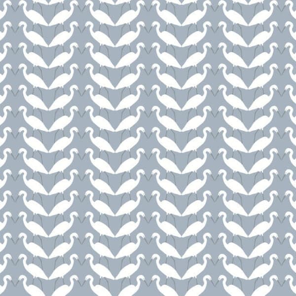 Elegant Birds Premium Peel + Stick Wallpaper- Denim