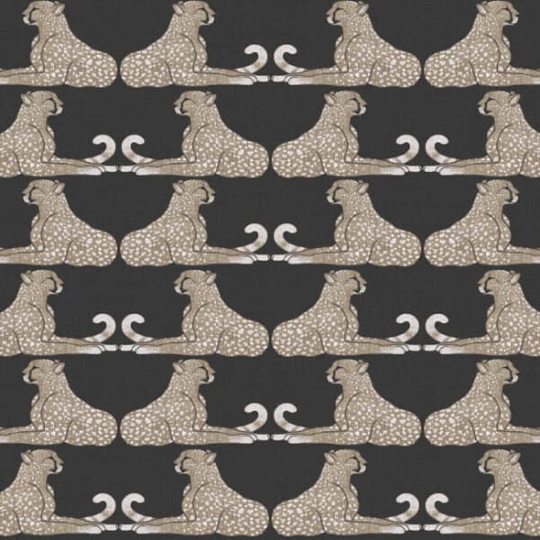 Reclining Cheetahs Premium Peel + Stick Wallpaper- Black