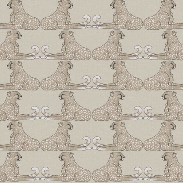 Reclining Cheetahs Premium Peel + Stick Wallpaper- Taupe
