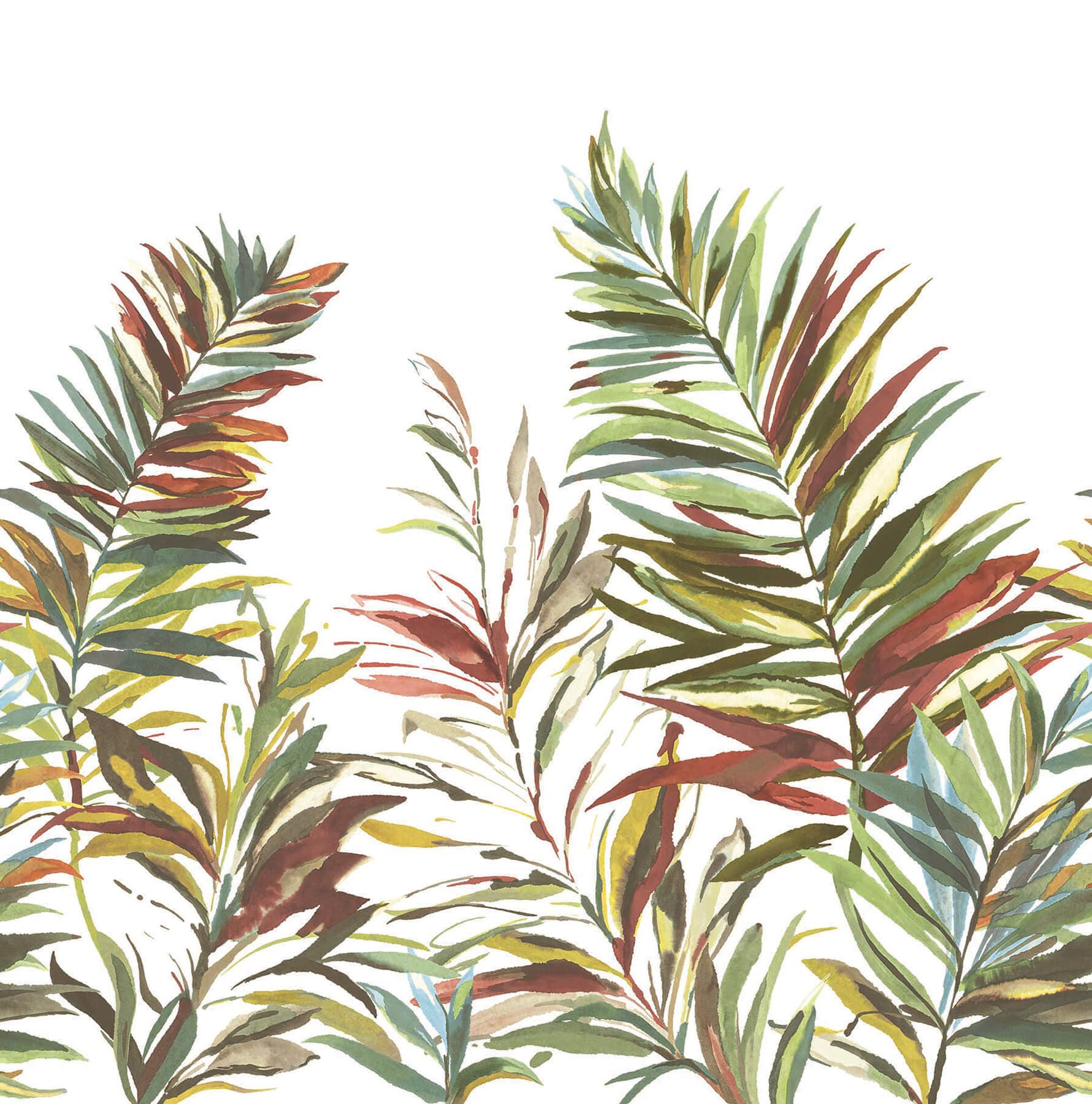 Swaying Palms Rouge & Mink Mural