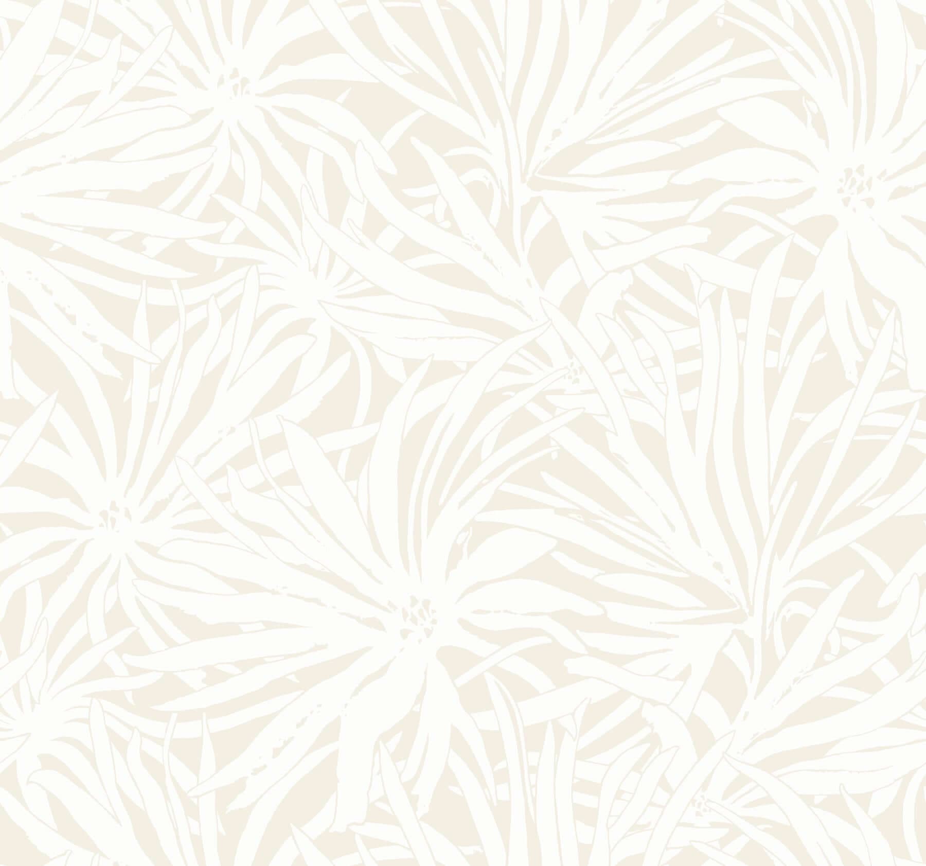 Floral Canopy Wallpaper- Cream