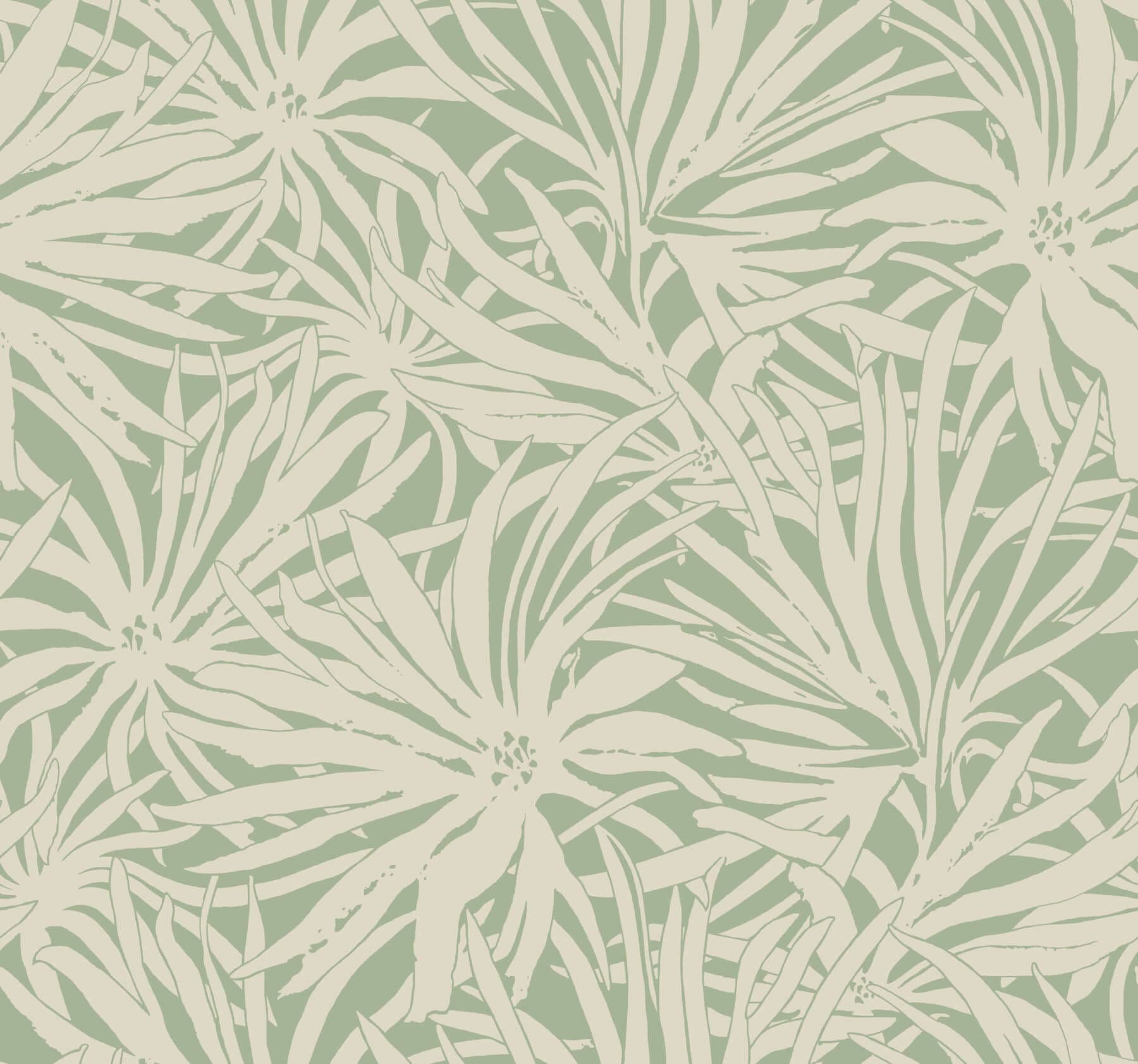 Floral Canopy Wallpaper- Olive