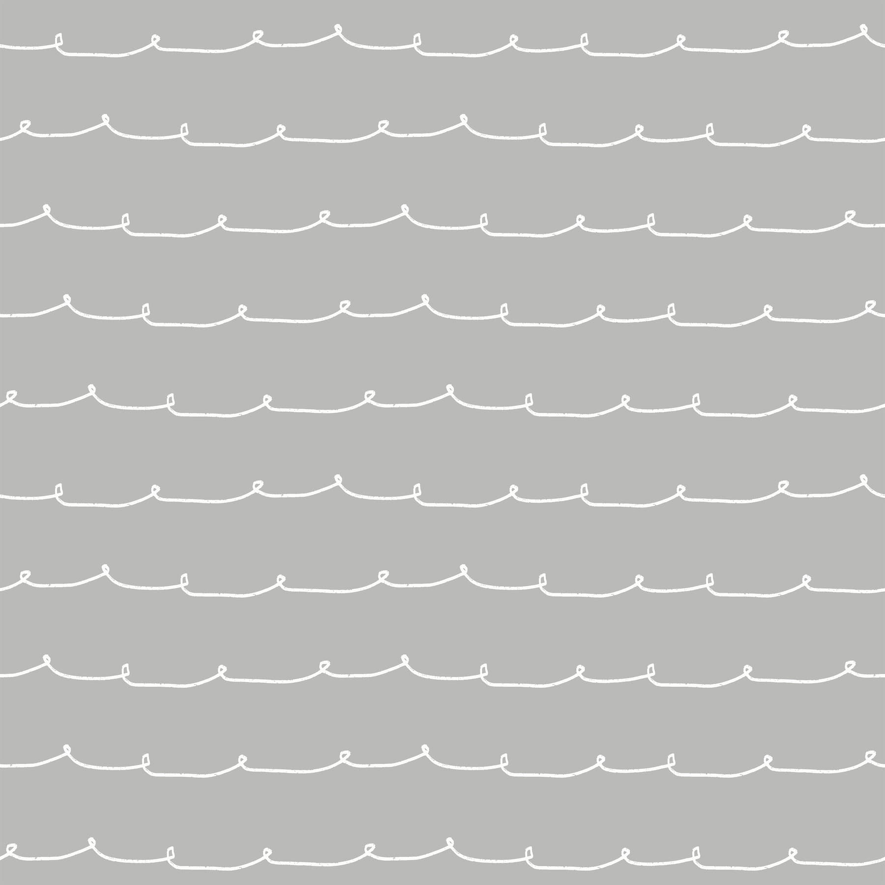 Wiggle Line Grey Stripe Wallpaper