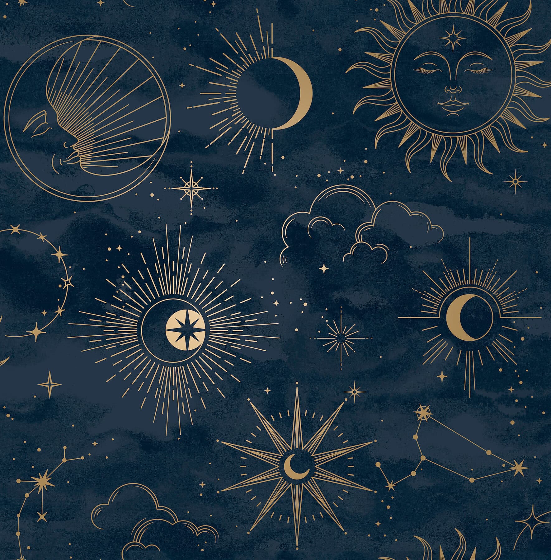 Mystic Navy Celestial Wallpaper