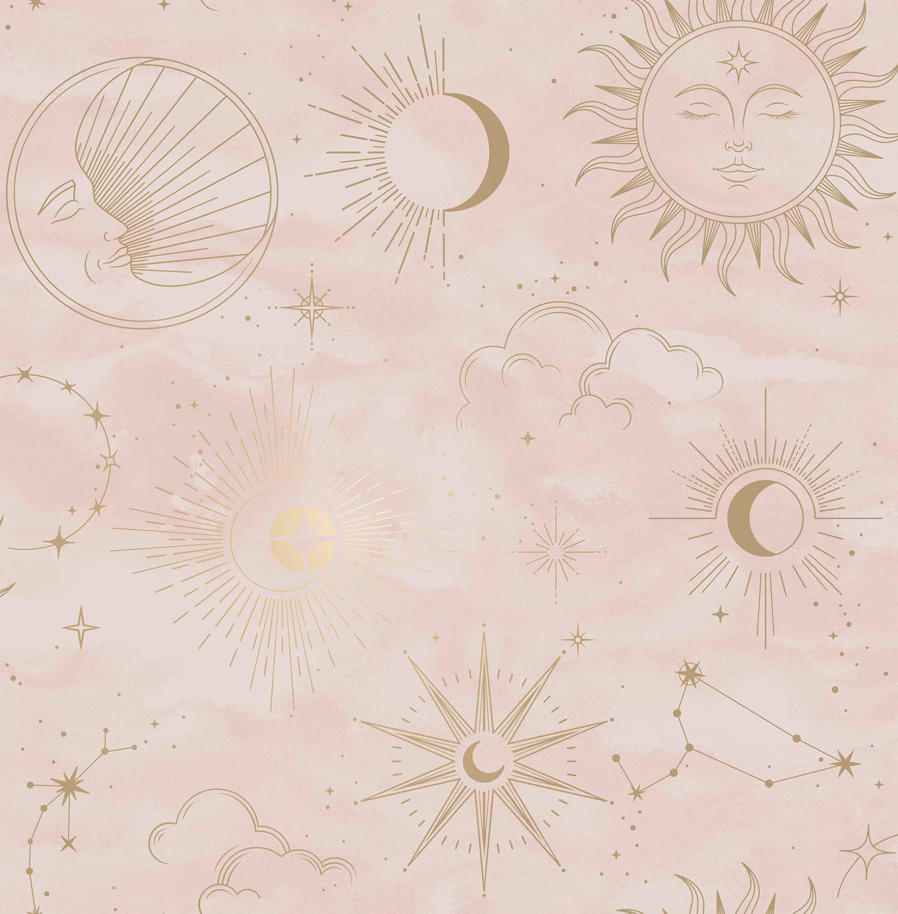 Mystic Pink Celestial Wallpaper