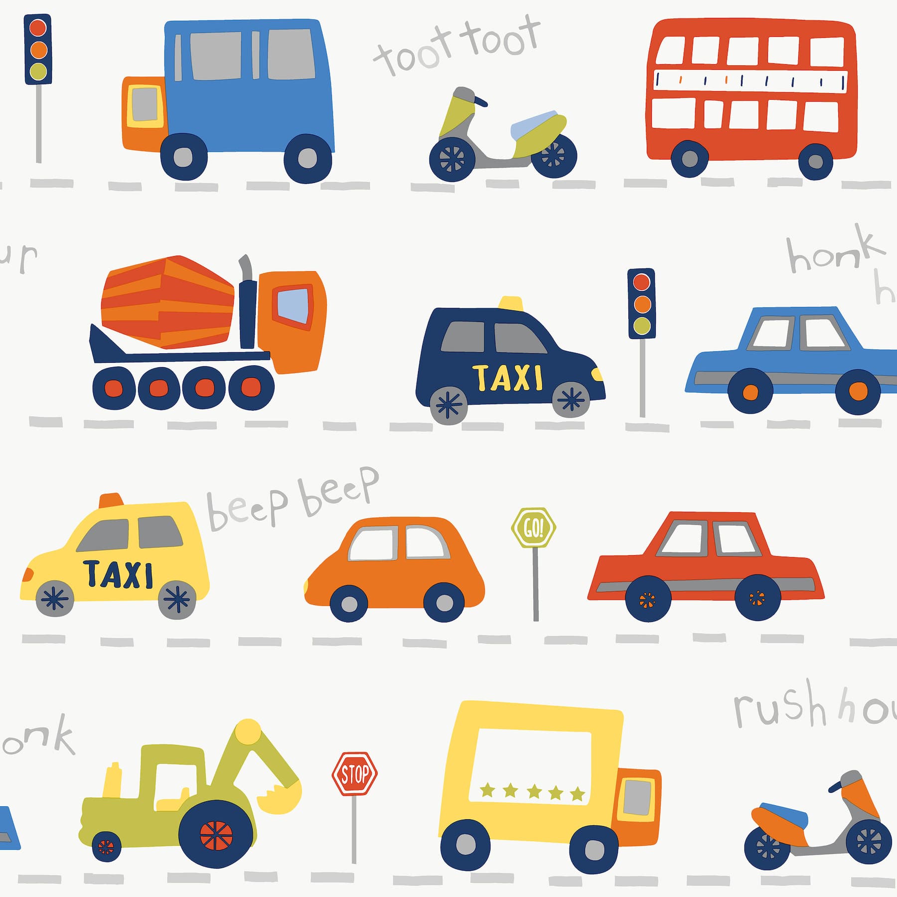 Road Traffic Red Cars Wallpaper