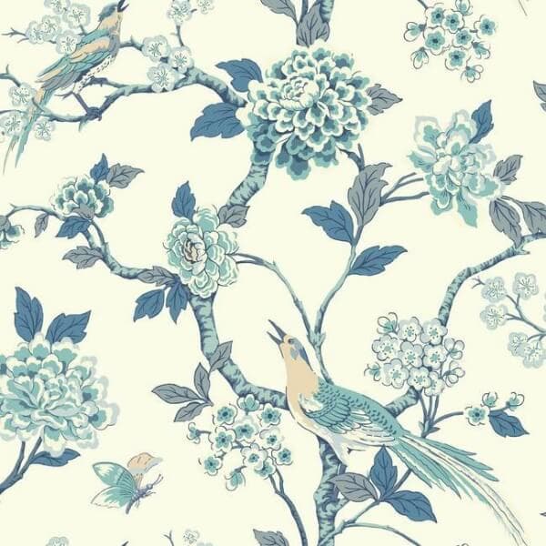 Fanciful Wallpaper- Blue