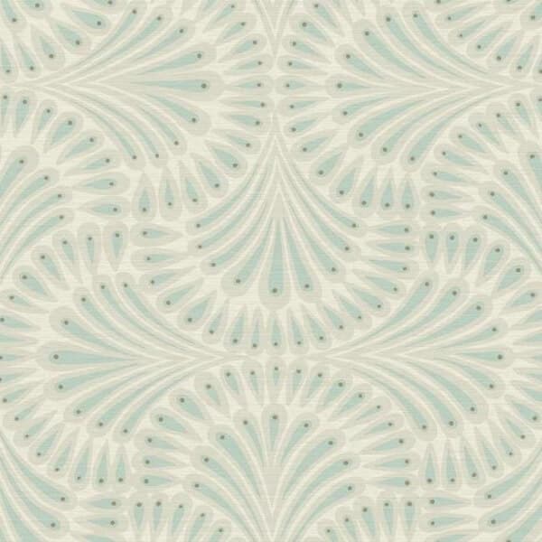 Cabaret Wallpaper- Cream/Spa Blue
