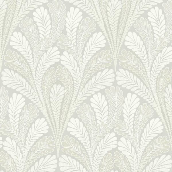 Shell Damask Wallpaper- Grey