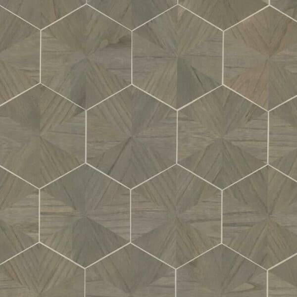 Hexagram Wood Veneer Wallpaper- Caper