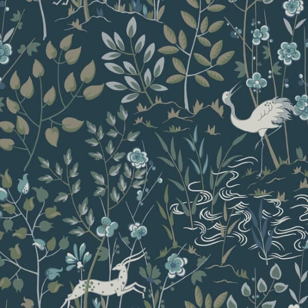 Aspen Wallpaper- Indigo