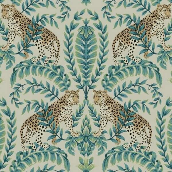 Jungle Leopard Wallpaper- Taupe