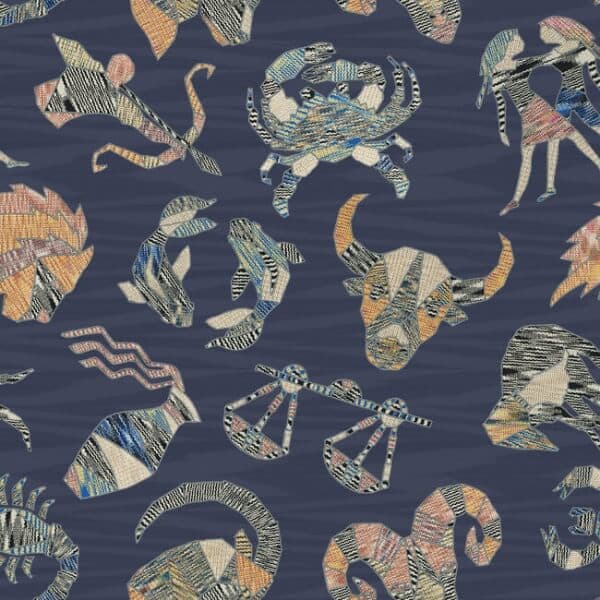 Constellations Wallpaper- Blue/Multi