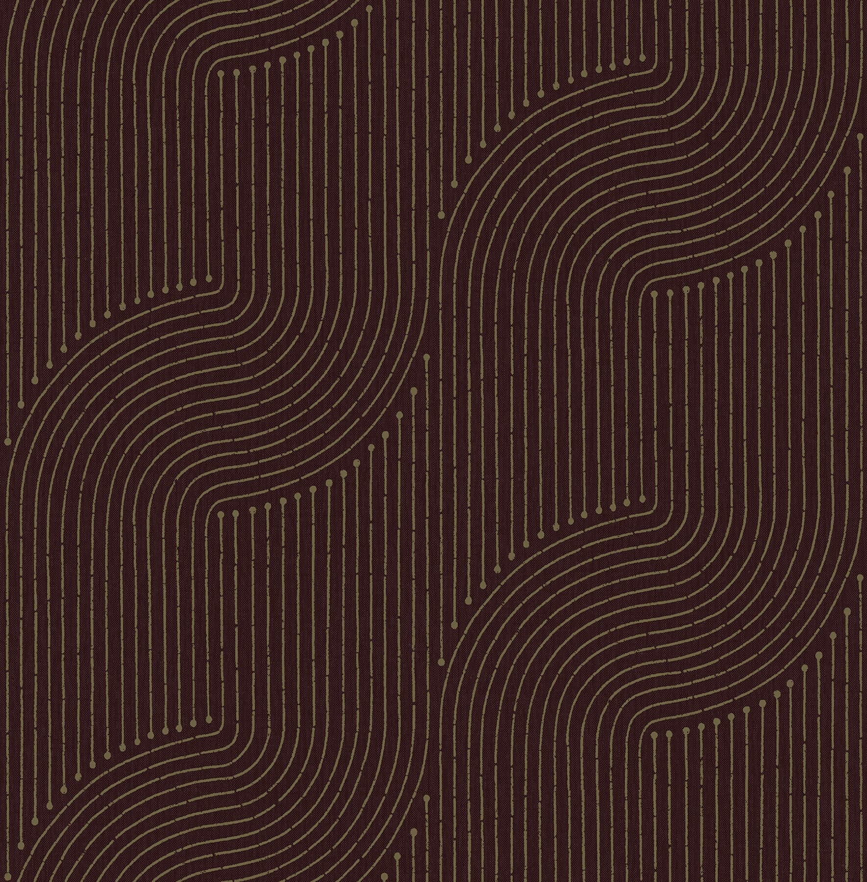 Braddock Merlot Rhythmic Flow Wallpaper