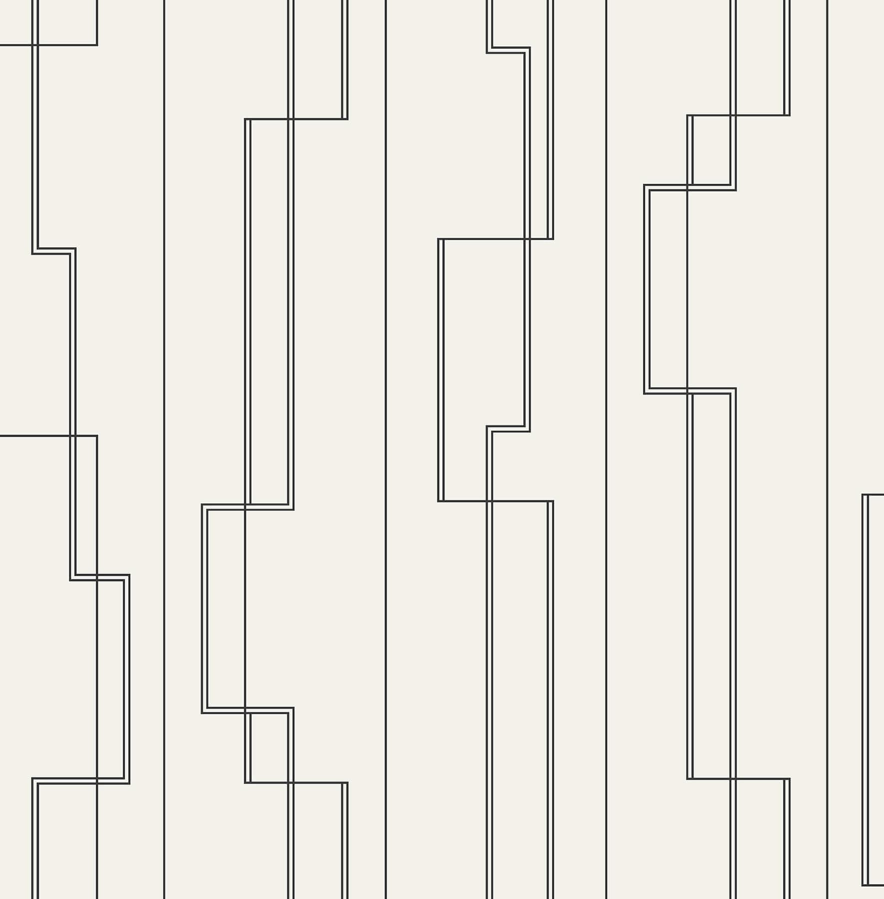 Anson Black Deco Detailing Wallpaper