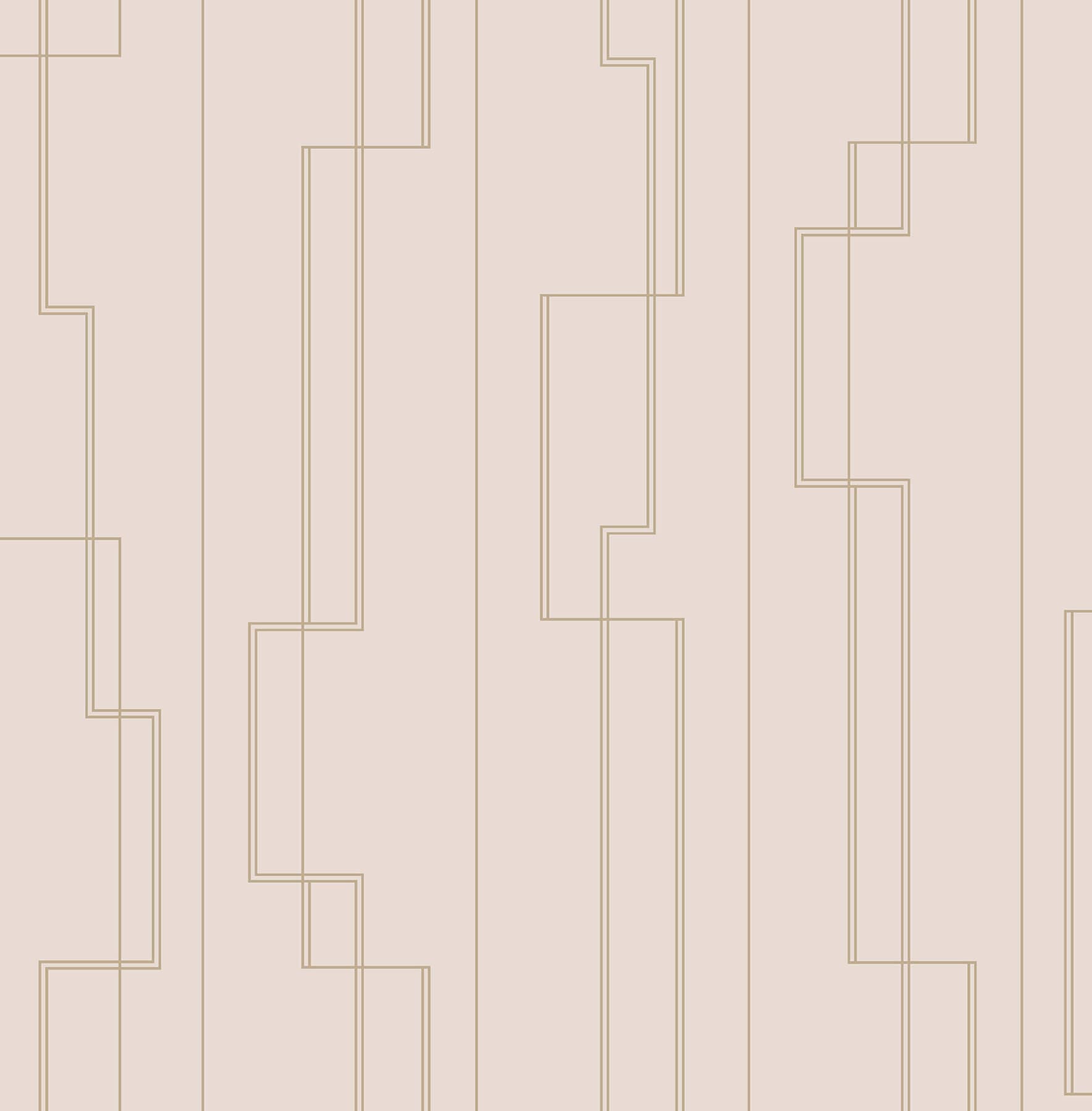 Anson Blush Deco Detailing Wallpaper