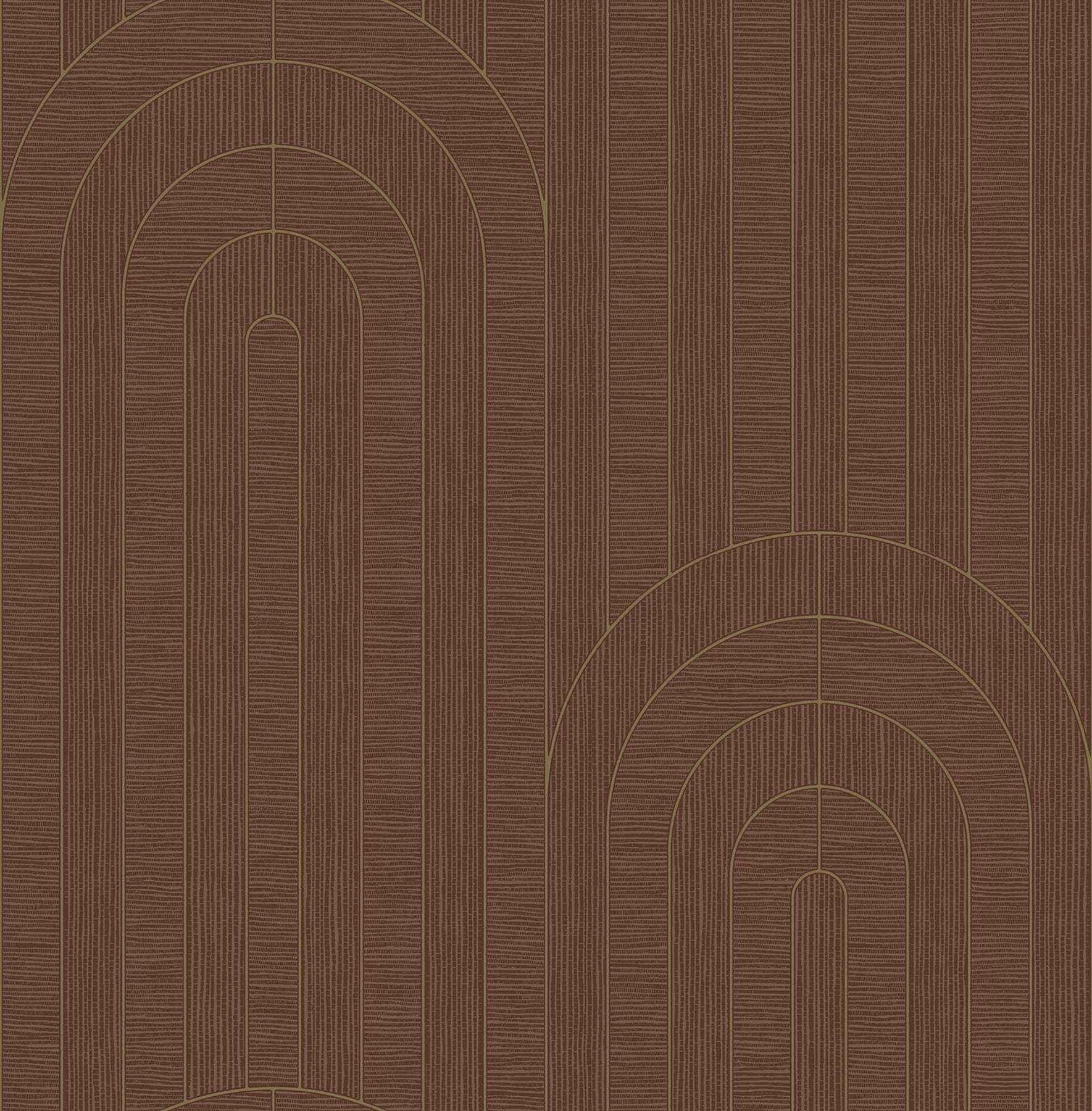 Declan Maroon Textured Arches Wallpaper