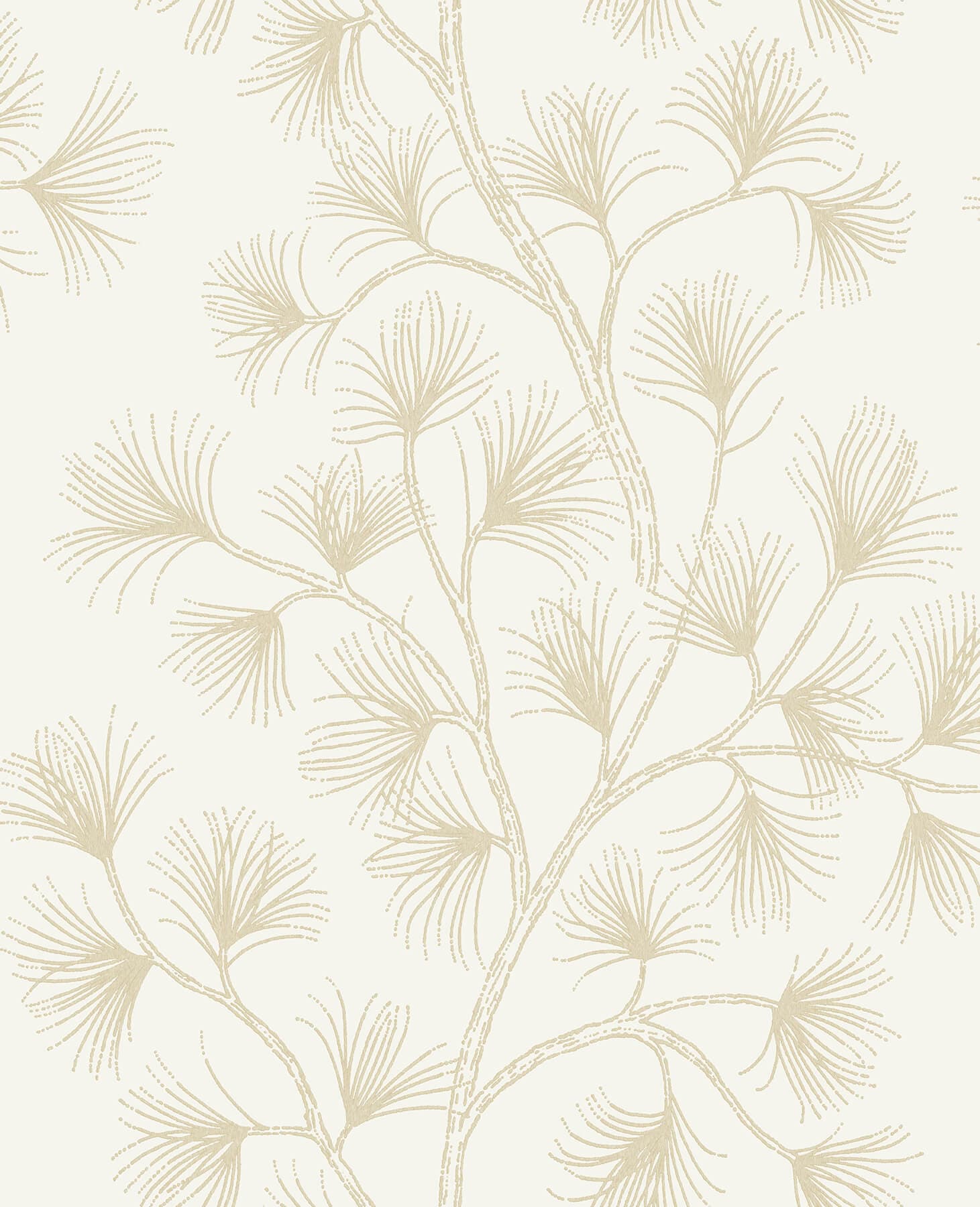 Kismine Gold Botanical Trail Wallpaper