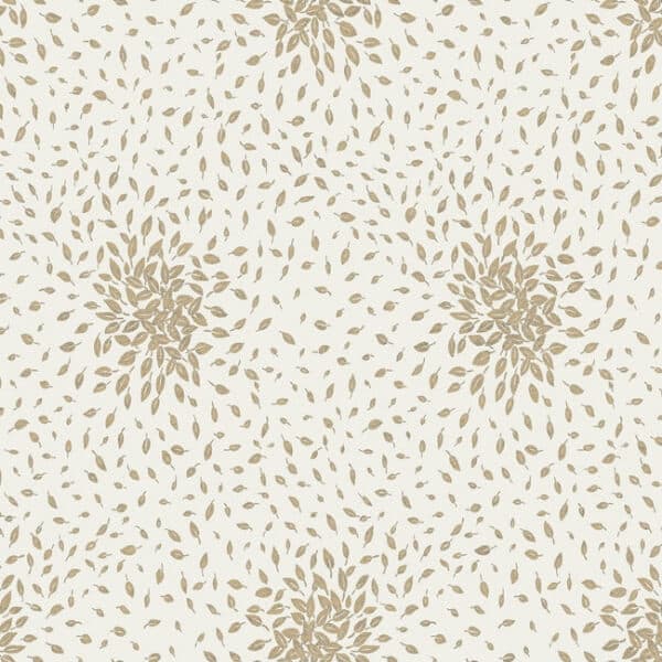 Petite Leaves Wallpaper- Cream/Gold