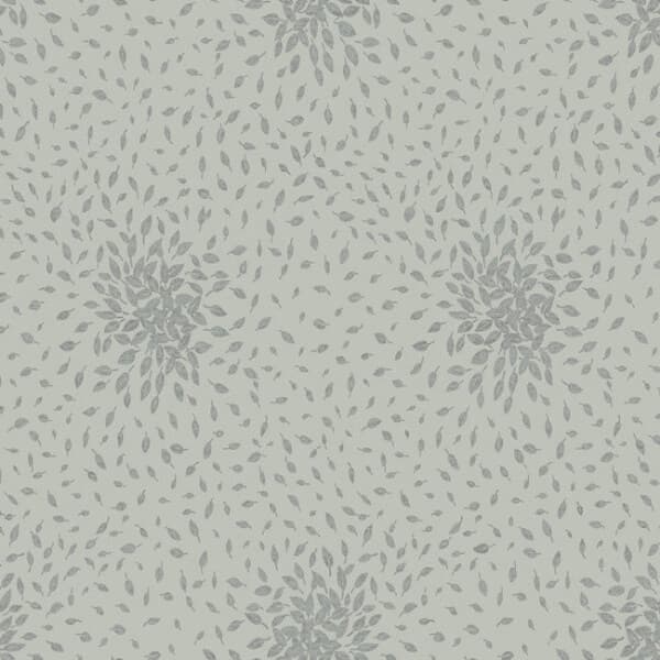 Petite Leaves Wallpaper- Eucalyptus/Silver