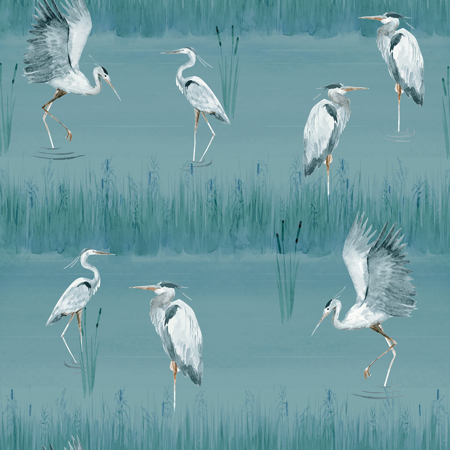 Gerald Blue Heron River Wallpaper