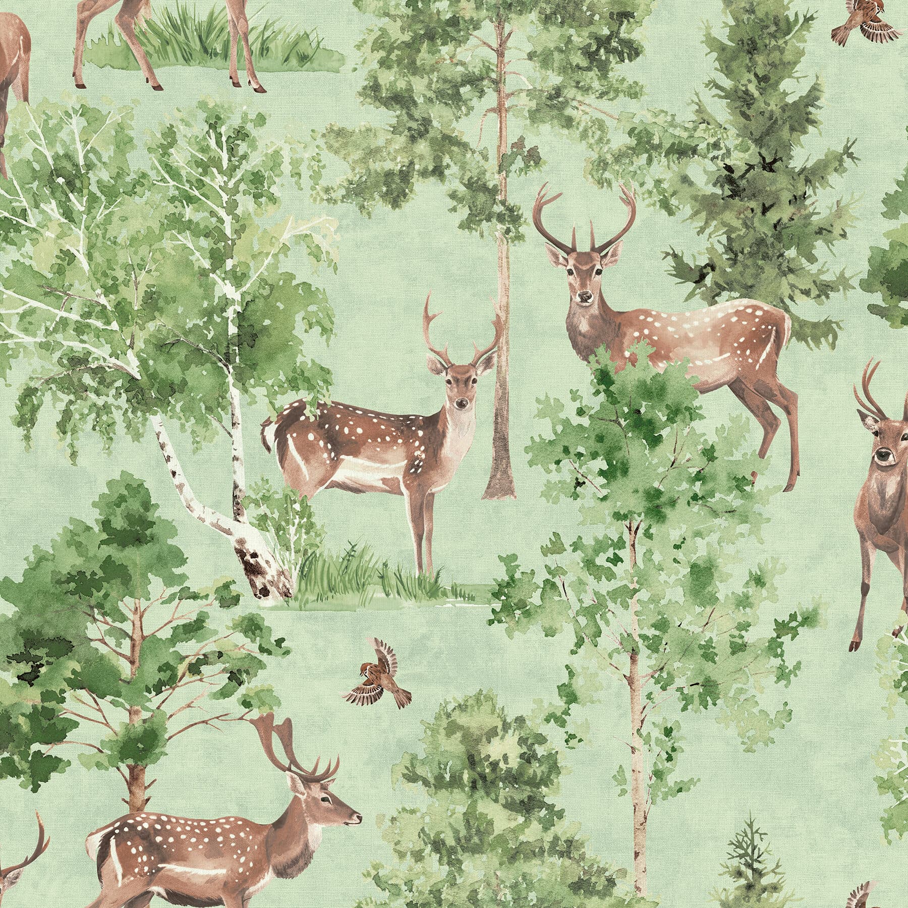 Cletis Neutral Deer Forest Wallpaper