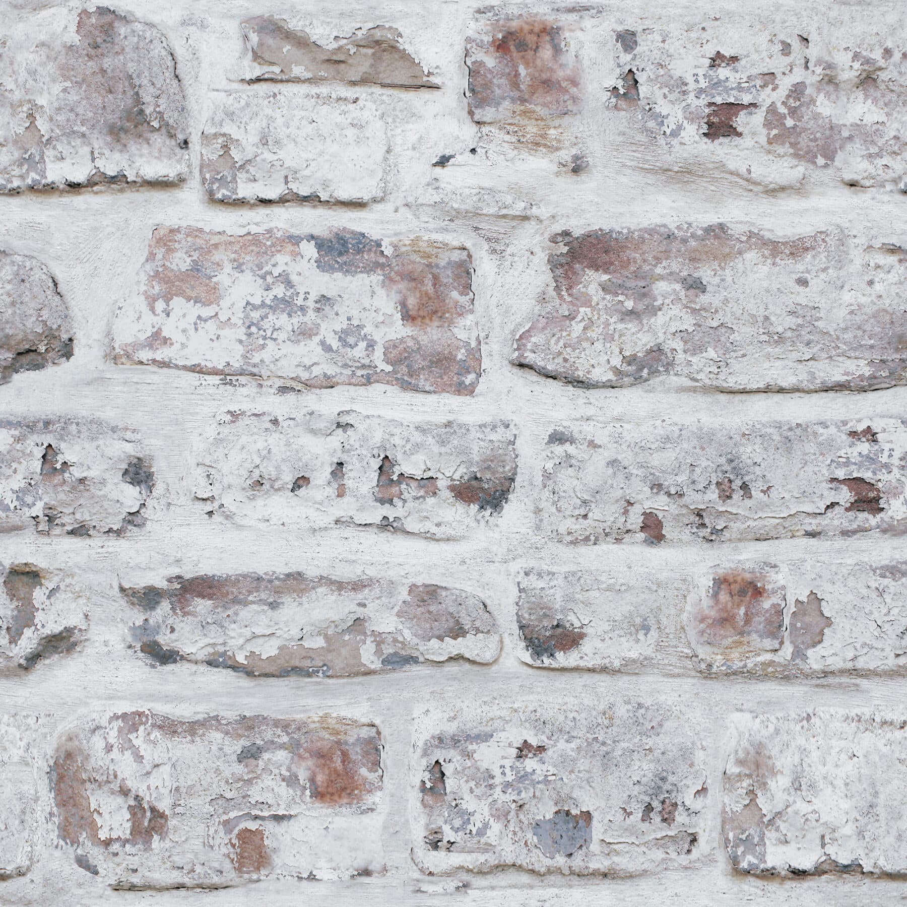 Domenic White Whitewashed Brick Wallpaper