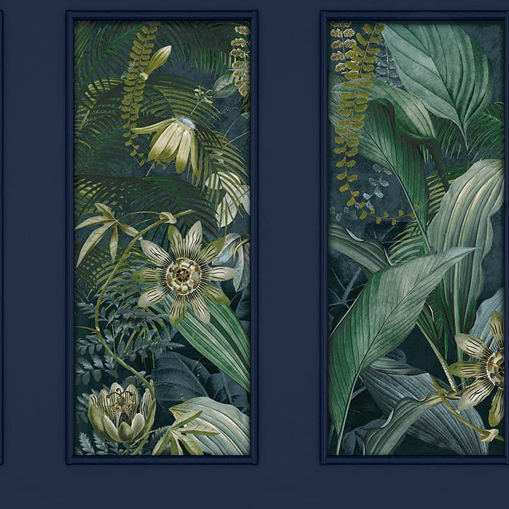 Wendell Navy Wild Vibes Wallpaper- Arthouse