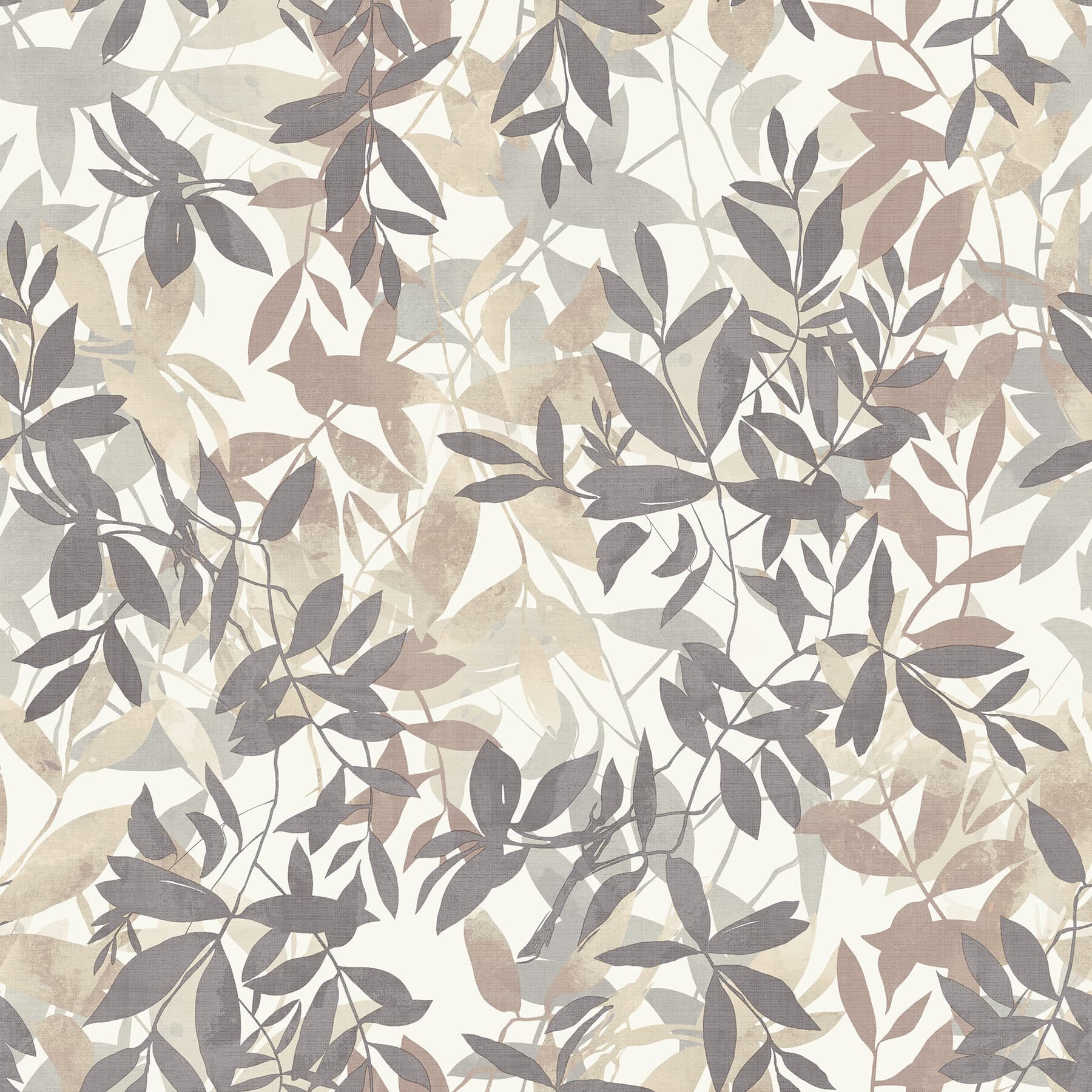 Georgianna Neutral Botanical Leaves Wallpaper