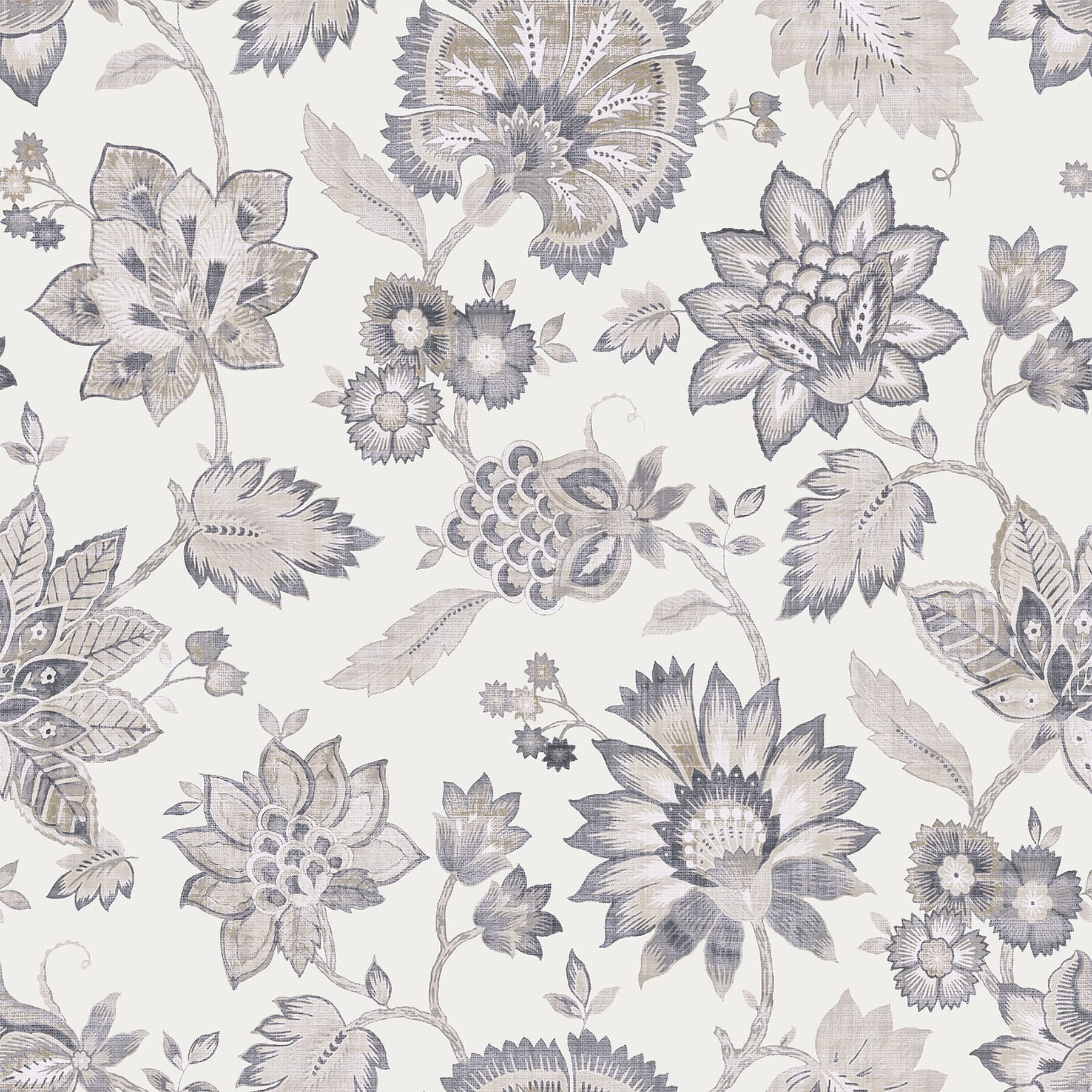 Prudie Denim Jacobean Trail Wallpaper