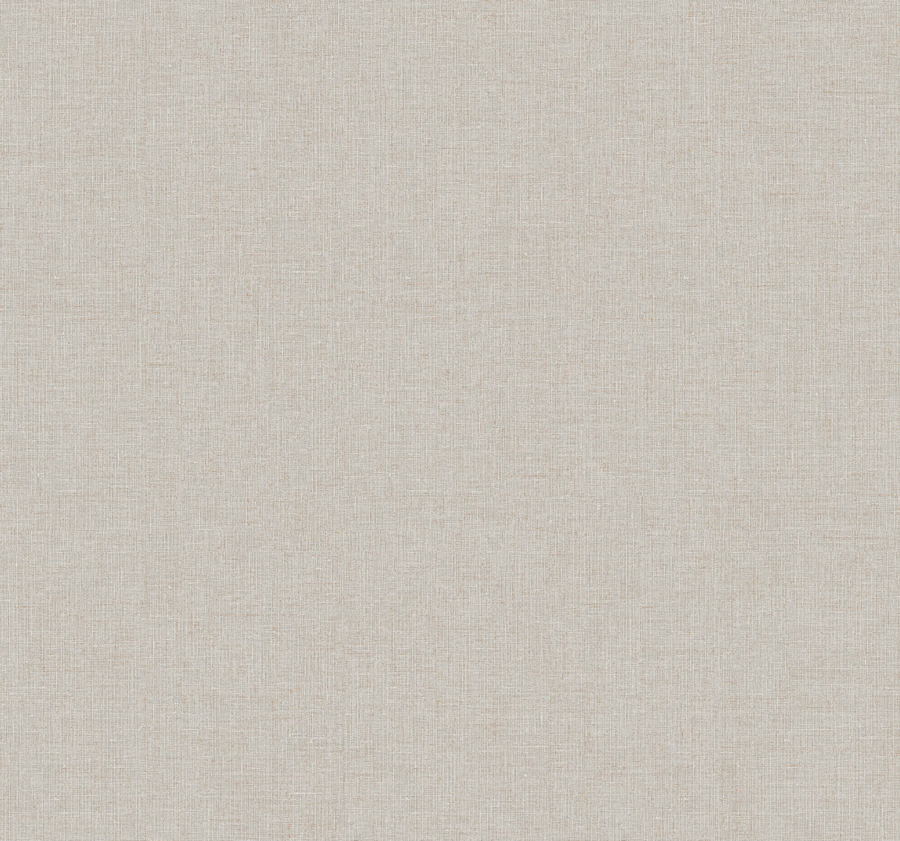 Heathered Linen Beige Faux Fabric Wallpaper