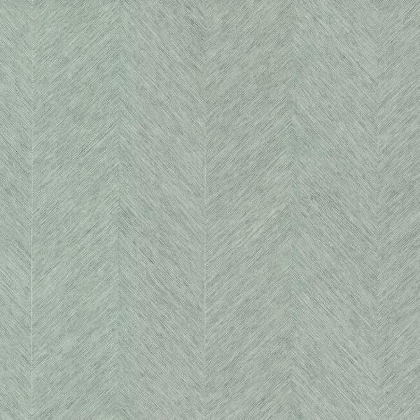 Metallic Chevron Wallpaper- Denim