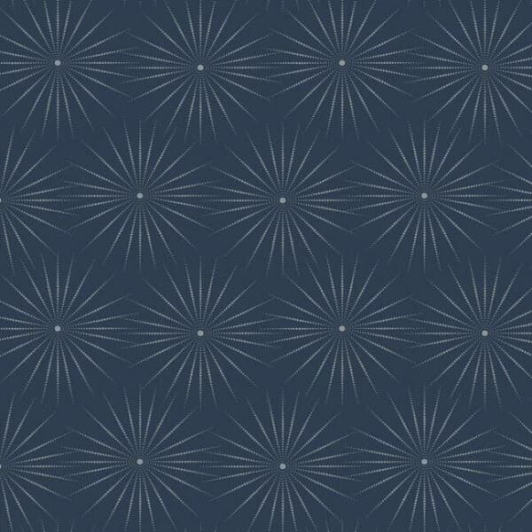 Starlight Wallpaper- Navy/Silver