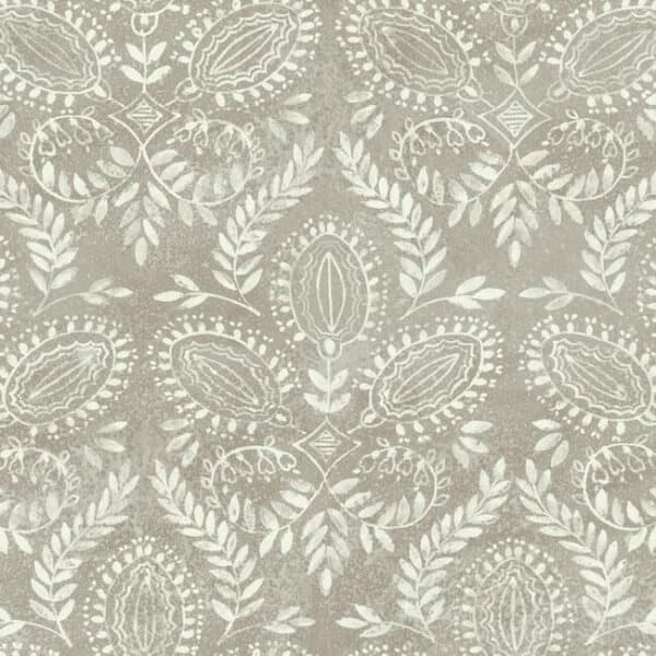 Laurel Damask Wallpaper- Mocha